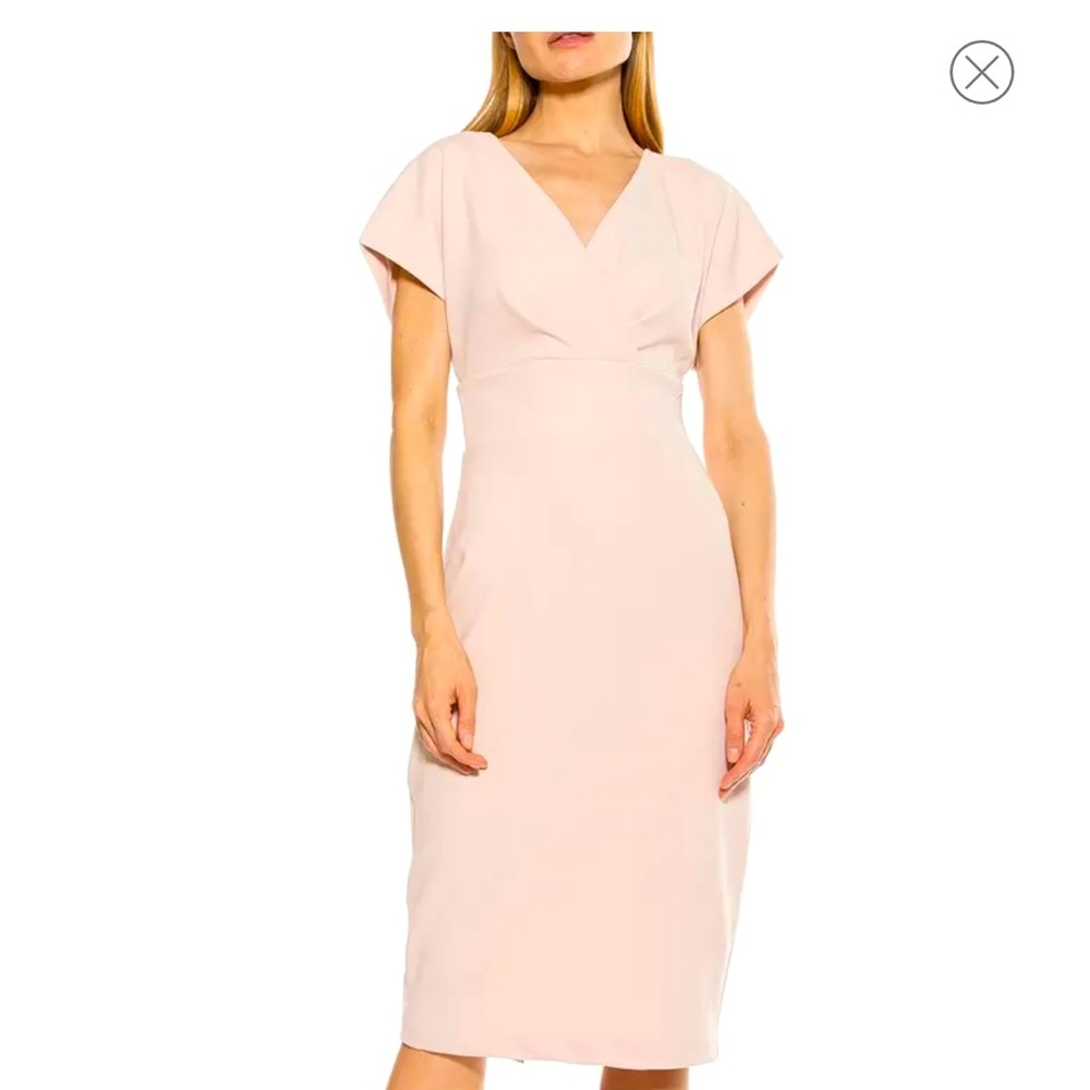 Alexia Admor Naomi Drape Surplice Neck Sheath Dress